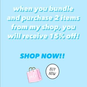 15% off 2 or more items!!